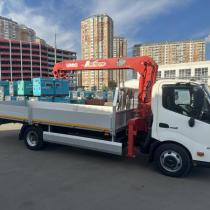 Аренда манипулятора кран 3 тонны, борт 5 тонн - Hino 300
